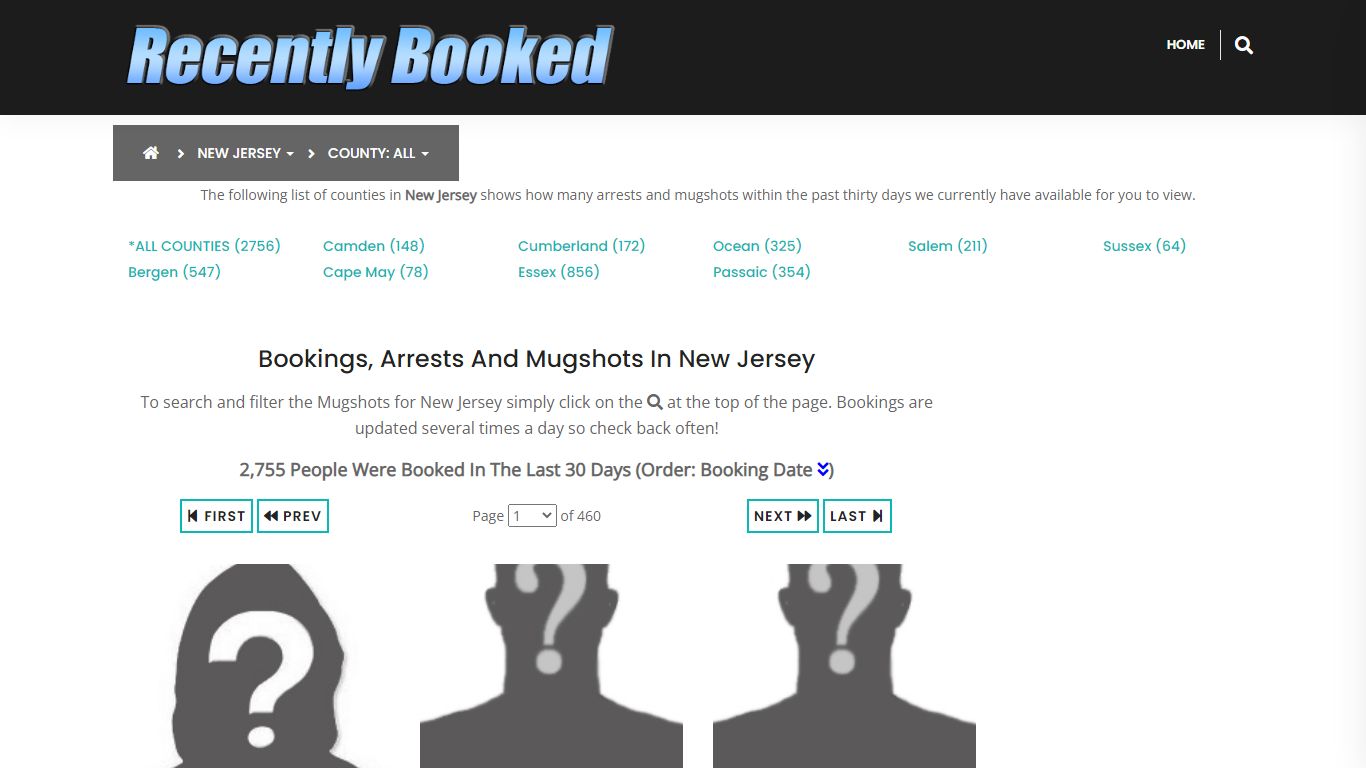 Recent bookings, Arrests, Mugshots in New Jersey - Recently Booked